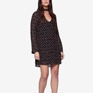 Women's SANCTUARY Dakota Red Floral Print Choker Dress Blouse Medium NEW w/ Tags